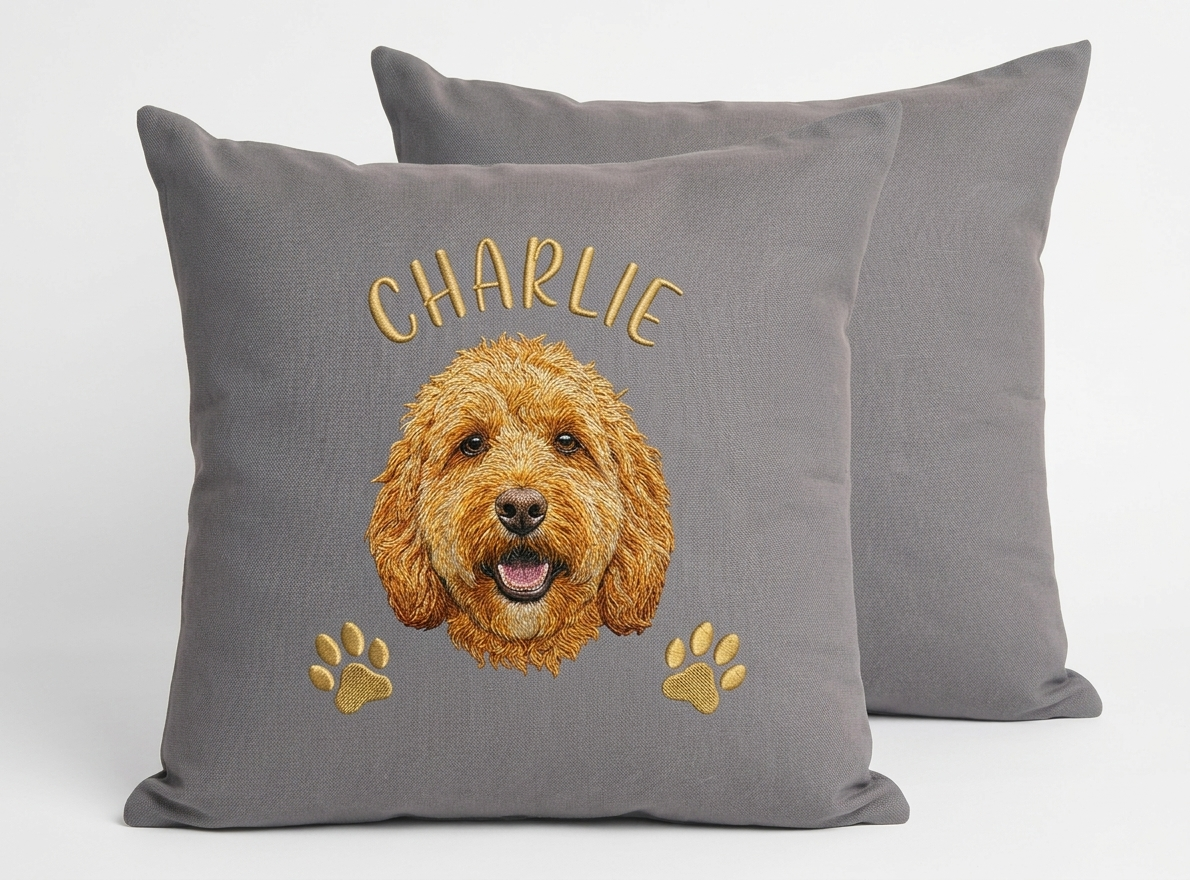 Artisanal Pet Portrait Pillow Case