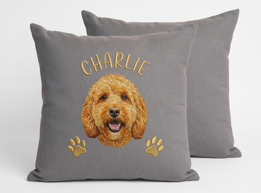 Artisanal Pet Portrait Pillow Case