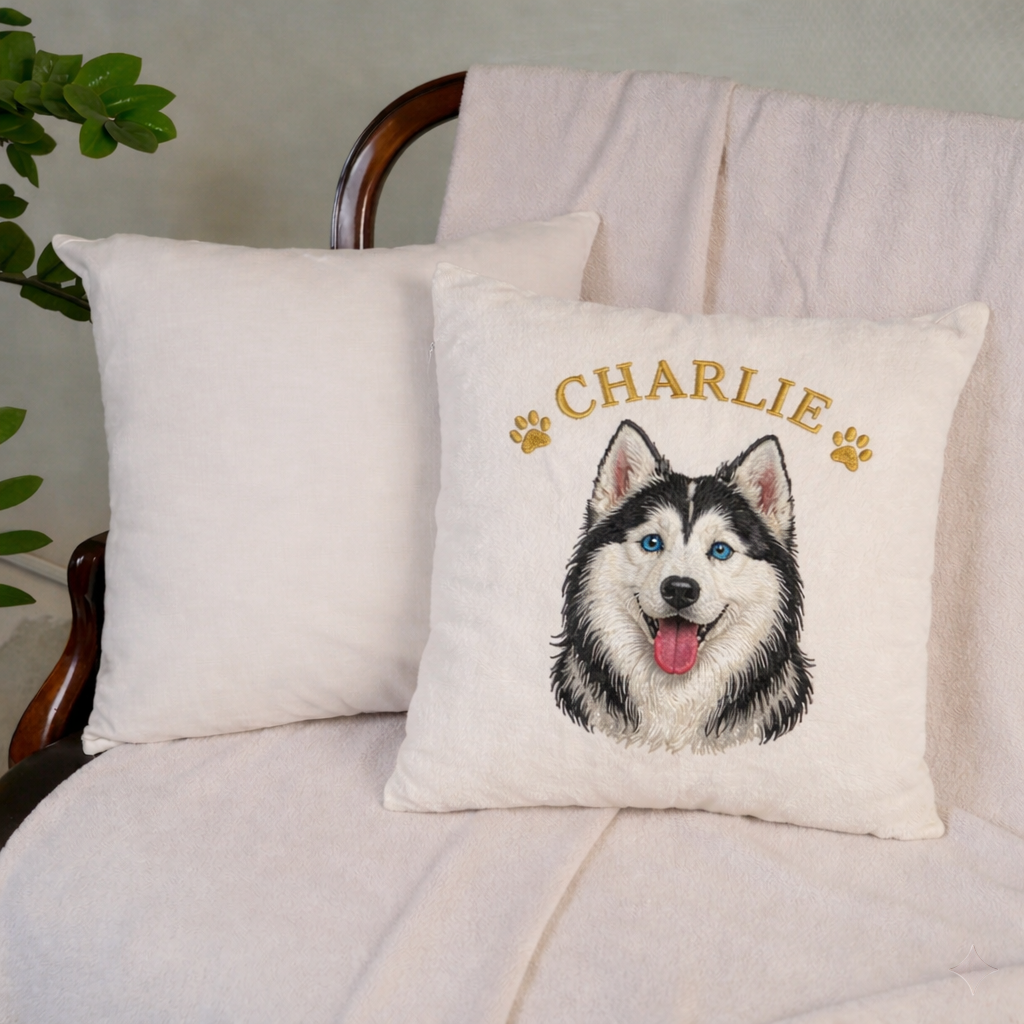 Artisanal Pet Portrait Pillow Case